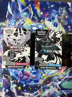 Pokemon Black Bolt and White Flare Booster Bundle Set of 2 Sealed New - Image 1