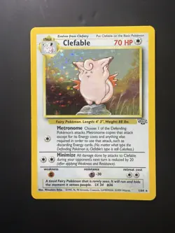 [NM] Pokemon Clefable Holo Rare Jungle Set Unlimited 1/64 1999 - Image 1