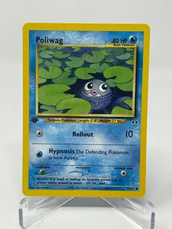 Pokemon Neo Discovery 1st Edition Poliwag 62/75 Non-Holo NM QTY - Image 1