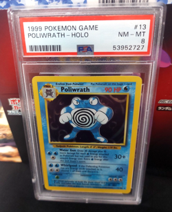 1999 Pokemon Game Base Set Unlimited Poliwrath Holo #13/102 PSA 8 NM-MT - Image 1