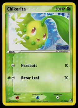 Pokemon Card - Chikorita Unseen Forces 51/115 Reverse Holo Stamped - Image 1