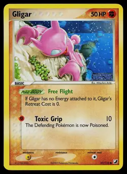 Pokemon Card - Gligar Unseen Forces 57/115 Common Reverse Holo Stamped - Image 1
