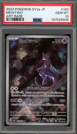 Pokemon Mewtwo 151 sv2a Japanese Art Rare #183 PSA 10 Gem Mint - Image 1
