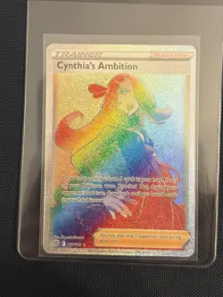 Pokemon Cynthia's Ambition 178/172 Swsh09 Full Art Rainbow Foil Secret Rare - Image 1