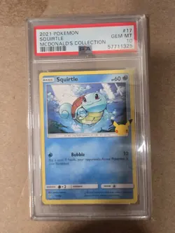 2021 Pokemon McDonalds Promo SQUIRTLE #17 Non-Holo PSA GRADED Gem Mint 10 Rare - Image 1
