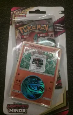 ✅ Pokemon TCG Unified Minds Booster Pack Checklane Blister Sudowoodo Deoxys New 820650805066 - Image 1