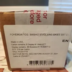 Pokemon TCG Evolving Skies Booster Box Case - Factory Sealed - Image 1