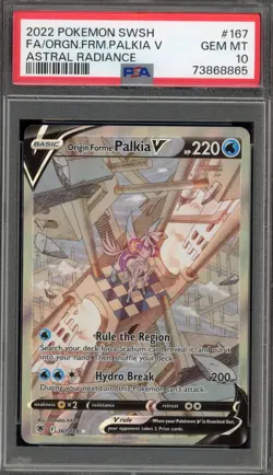 Pokemon Origin Forme Palkia V Astral Radiance Full Alt Art #167 PSA 10 Gem Mint - Image 1