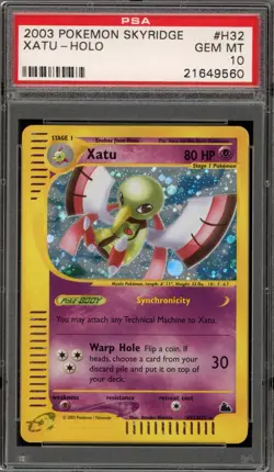 Pokemon Xatu Skyridge Holo Rare #H32 PSA 10 Gem Mint - Image 1