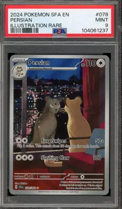 Pokemon Persian Shrouded Fable Illustration Rare #078 PSA 9 Mint - Image 1
