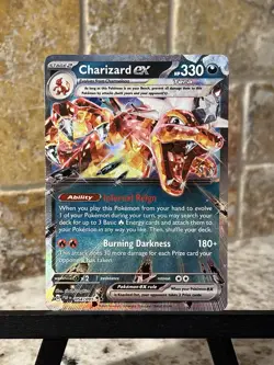Pokemon TCG ~ Charizard EX Double Rare Full Holo SV: Paldean Fates 054/091 NIM - Image 1