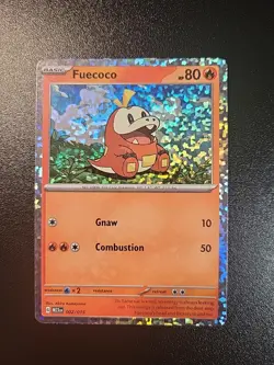 Pokemon TCG Fuecoco Pokemon McDonald's Promo 2023 2/15 Holo Speckled - Image 1