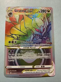 Pokemon Giratina VSTAR 201/196 SWSH Lost Origin Secret Rare Holo Rainbow NM - Image 1