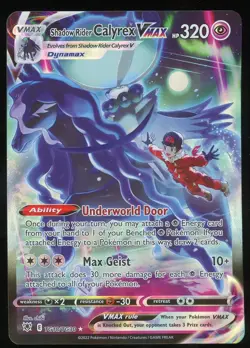 Pokemon TCG Shadow Rider Calyrex VMAX Holo Ultra Rare Full Art TG18/TG30 NM - Image 1