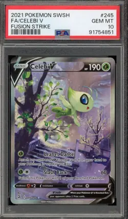 Pokemon Celebi V Fusion Strike Full Alt Art #245 PSA 10 Gem Mint - Image 1