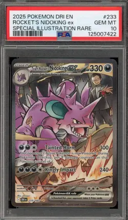 Pokemon Team Rocket's Nidoking ex Destined Rivals SIR #233 PSA 10 Gem Mint - Image 1
