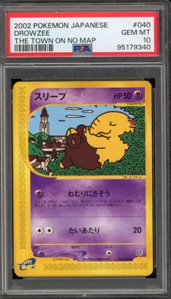 Pokemon Drowzee The Town on No Map Unlimited Japanese #040 PSA 10 Gem Mint - Image 1