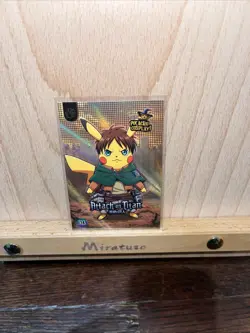 Attack On Titans (Pikachu) #E24 - Gold Holo Box Hit - Pikachu Cosplay Pokemon - Image 1