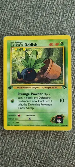 Erika's Oddish 1st edition - Pokemon TCG - MP - Common - Gym Challenge 70/132 - Image 1
