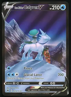 Pokemon TCG Ice Rider Calyrex V Holo Ultra Rare Full Art SW&SH TG14/TG30 NM - Image 1