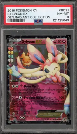 Pokemon Sylveon EX XY Generations Radiant Coll. Holo Rare #RC21 PSA 8 - Image 1