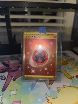 Fire Energy #230 Pokemon TCG 2023 Obsidian Flames Special Illustration Holo NM - Image 1