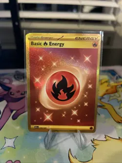 Fire Energy #230 Pokemon TCG 2023 Obsidian Flames Special Illustration Holo NM - Image 3