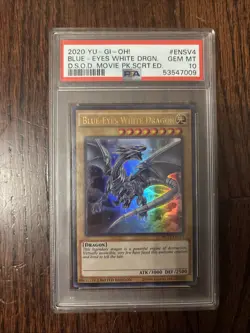 Yu-Gi-Oh 2020 Movie Pack Secret 1st Edition Blue-Eyes White Dragon PSA 10 Gem - Image 1