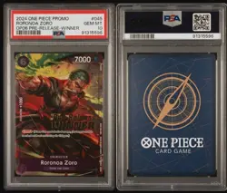 2024 One Piece Zoro Pre Release Winner PSA 10 - Image 3