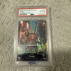 One Piece Usopp OP10-042 Leader Alt Art Royal Blood English PSA 10 - Image 4