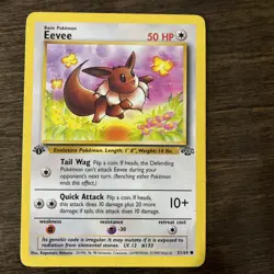 Eevee Jungle 51/64 1st Edition Common Pokemon Card LP/NM - Image 2