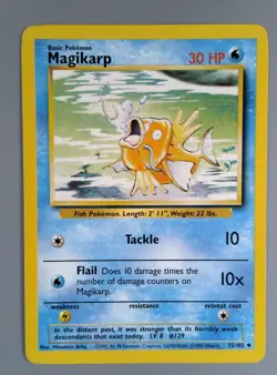 MAGIKARP - 35/102 - Base Set - 4th Print - 1999-2000 - Pokemon Card - LP - Image 1