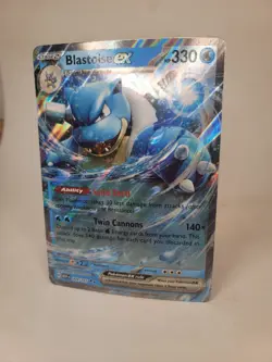 JUMBO Blastoise ex Card Blooming Waters Pokemon 151 009/165 Holo Near Mint NM - Image 2