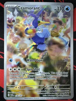 Pokemon TCG Cramorant 176/167 Twilight Masquerade Illustration Rare Holo Card NM - Image 1