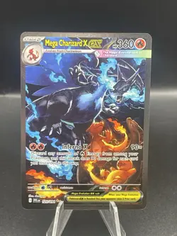 Pokemon TCG Mega Charizard X EX Card 125/94 Ultra Rare Full Art NM - Image 1