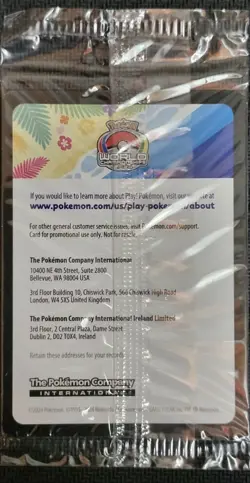 PIKACHU POKEMON WORLD CHAMPIONSHIPS 2024 PROMO CARD POKEMON TCG SEALED - Image 2
