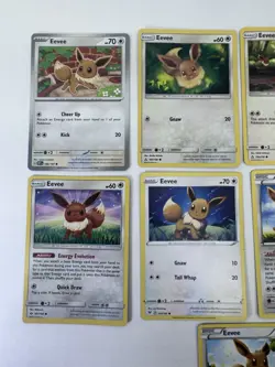 Pokemon Eevee Lot Of 9 Cards LP/MP English Sun & Moon Sword & Shield Xy - Image 2