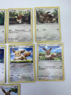 Pokemon Eevee Lot Of 9 Cards LP/MP English Sun & Moon Sword & Shield Xy - Image 3