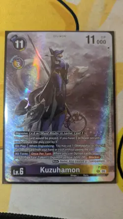 1x P-223 Kuzuhamon Box Topper Promo Time Stranger Digimon Card Game BT24 x1 - Image 1