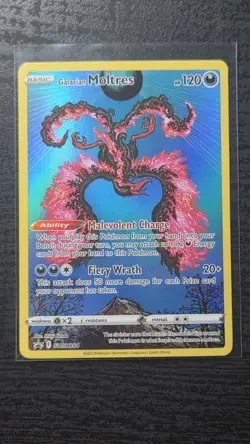 Pokemon SWSH284 Galarian Moltres Crown Zenith Promo Card - Image 1