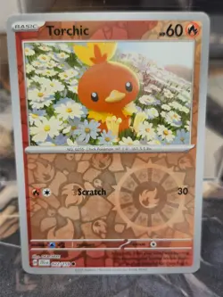 Pokemon TCG Torchic NM Reverse Holo 022/159 Journey Together Card Scarlet Violet - Image 1
