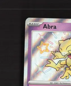Abra 148/091 Paldean Fates Shiny Holo Rare Pokemon Card NM - Image 3
