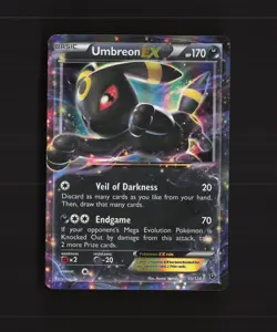 Umbreon EX 55/124 Fates Collide Ultra Rare Holo Pokemon Card LP - Image 1