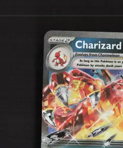 Charizard ex 054/091 Paldean Fates Ultra Rare Holo Pokemon Card NM - Image 3