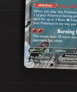 Charizard ex 054/091 Paldean Fates Ultra Rare Holo Pokemon Card NM - Image 5