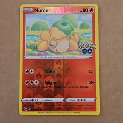 Numel (Peelable Ditto) 013/078 Reverse Holo Pokemon GO Pokemon Card Unpeeled NM - Image 1