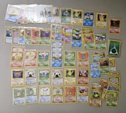 Big Lot Pokemon Cards Vintage Wotc Singles Holo Rare Starter Base Jungle Fossil - Image 1