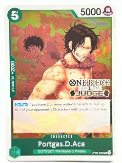 Portgas.D.Ace Judge Pack Vol. 6 One Piece Foil Stamped Promotion Card OP09-035 - Image 1