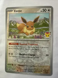 Eevee - (Pokemon Day 2025) (Reverse Cosmos Holo) 074/131 Miscellaneous Cards... - Image 1