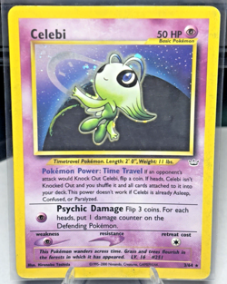 Pokemon TCG Celebi Neo Revelation Holo Rare Card 3/64 Unlimited - MP - Image 1